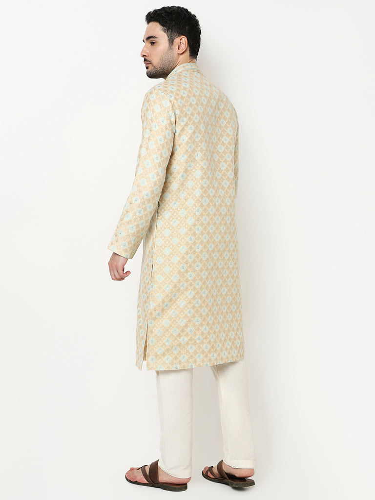 Jacquard Kurta with Pant Set
