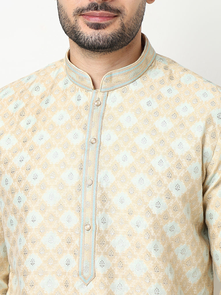 Jacquard Kurta with Pant Set