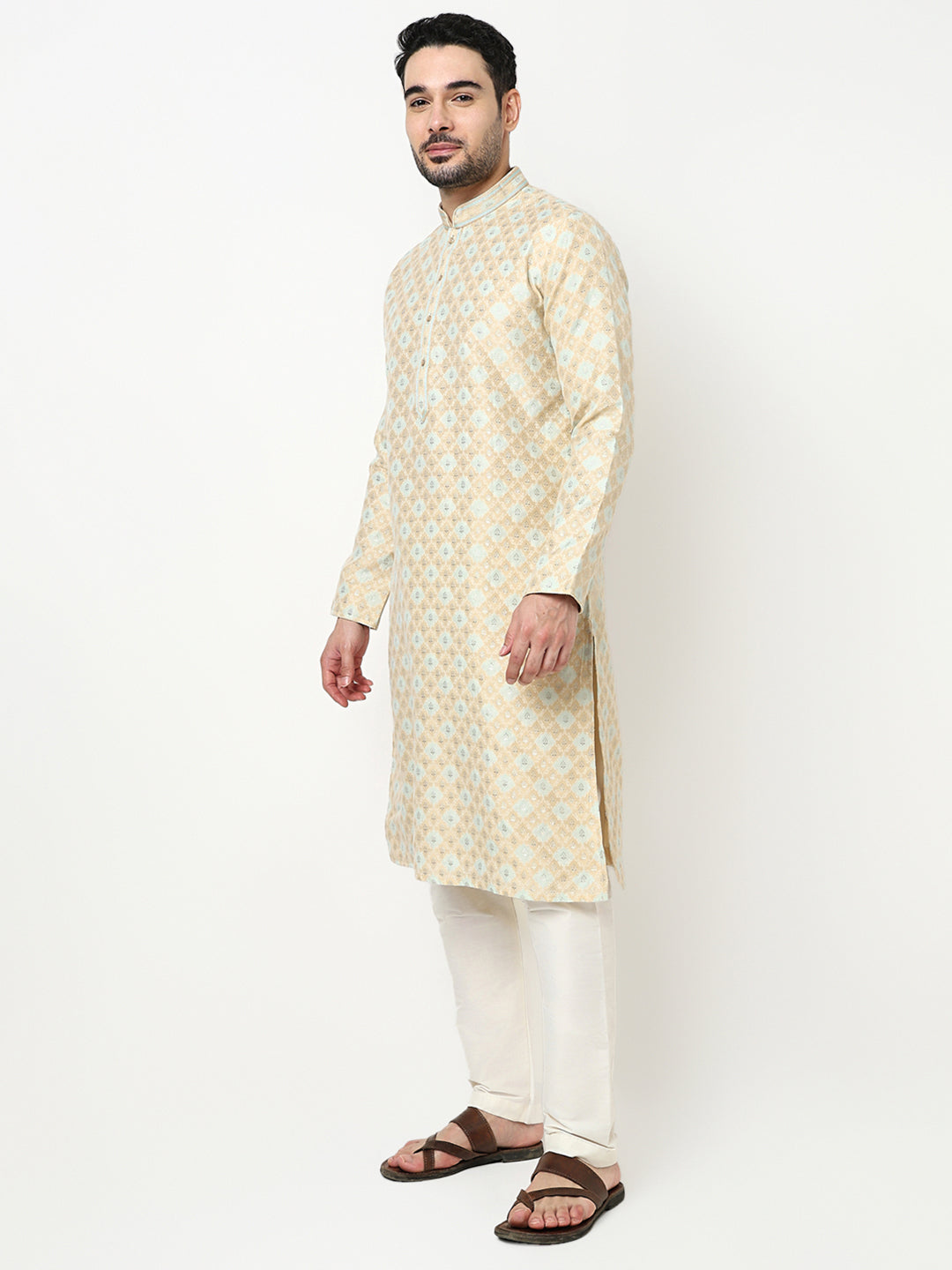 Jacquard Kurta with Pant Set