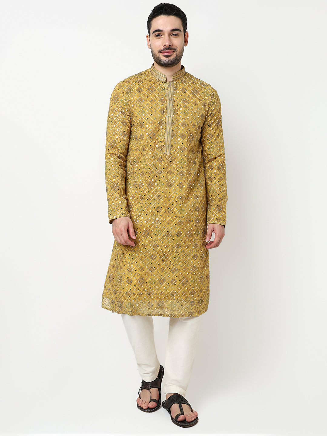 Embroidered Kurta with Pant Set