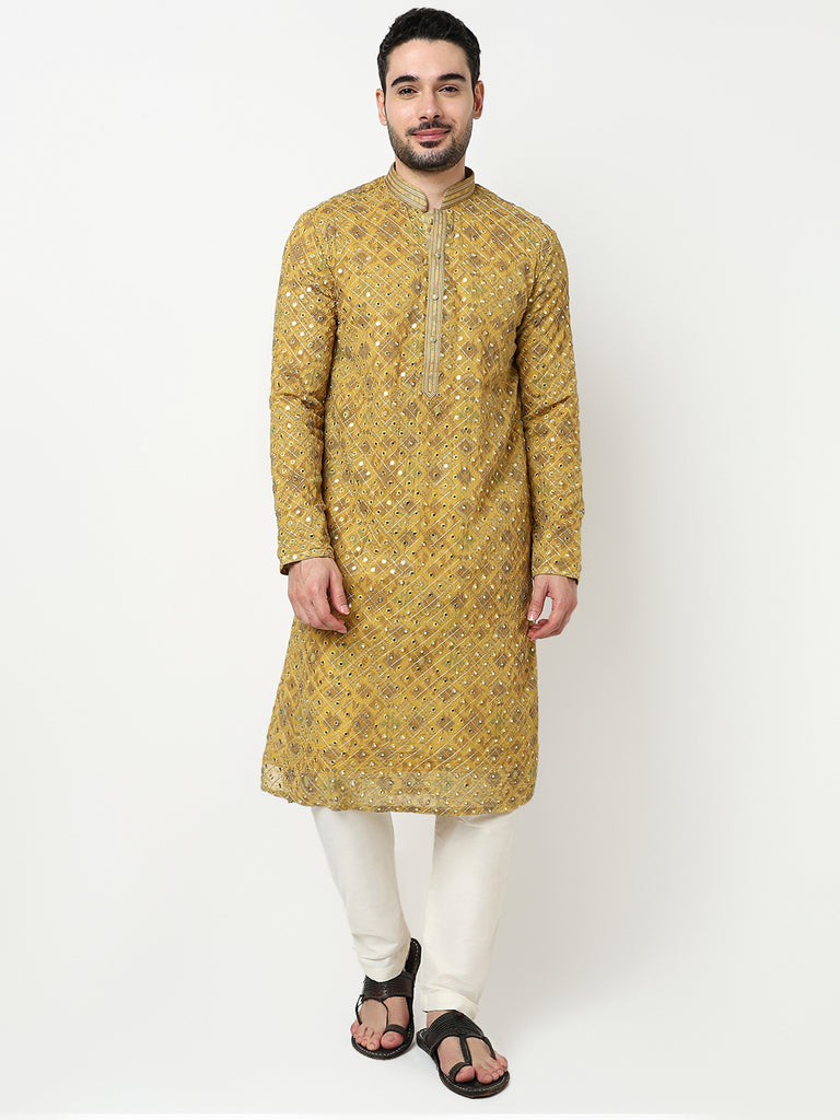 Embroidered Kurta with Pant Set