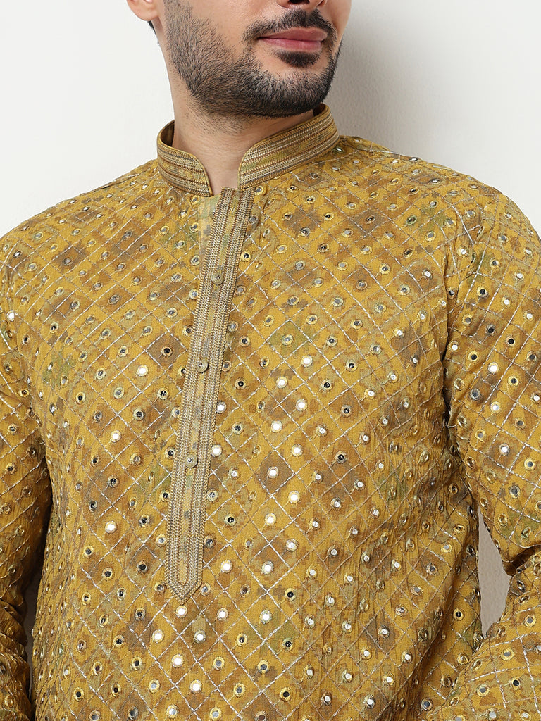 Embroidered Kurta with Pant Set