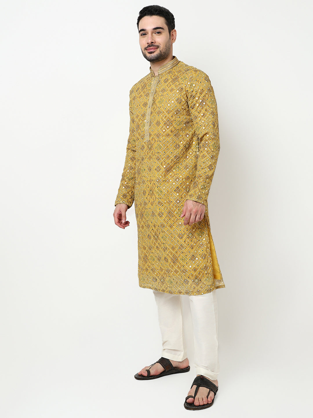 Embroidered Kurta with Pant Set