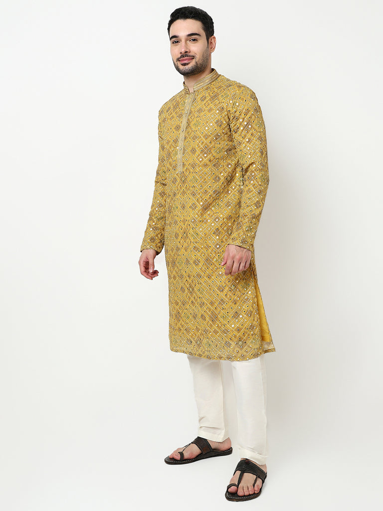Embroidered Kurta with Pant Set