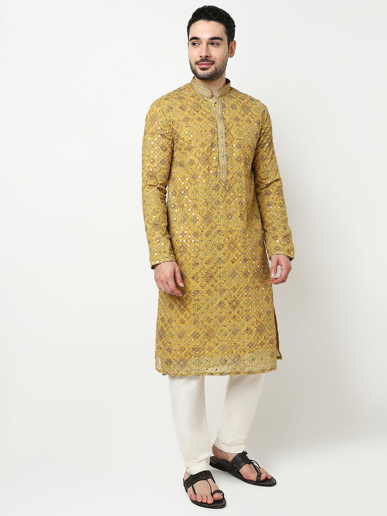 Embroidered Kurta with Pant Set