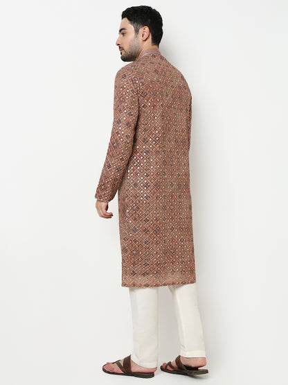 Embroidered Kurta with Pant Set