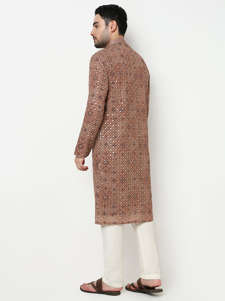 Embroidered Kurta with Pant Set