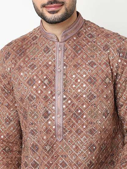 Embroidered Kurta with Pant Set
