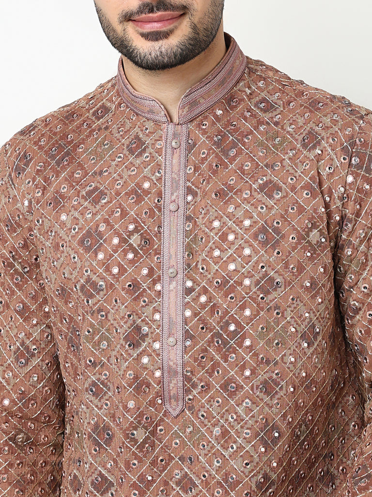 Embroidered Kurta with Pant Set