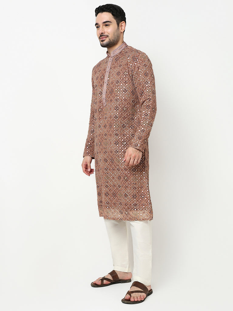 Embroidered Kurta with Pant Set