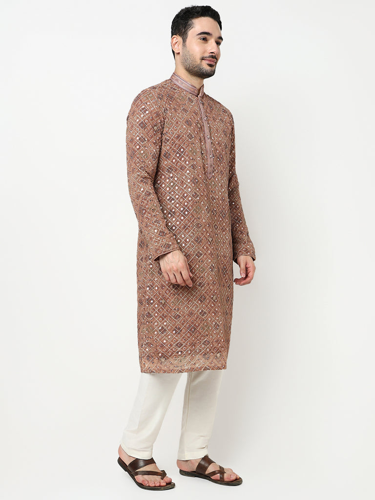 Embroidered Kurta with Pant Set