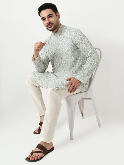 Embroidered Kurta with Pant Set