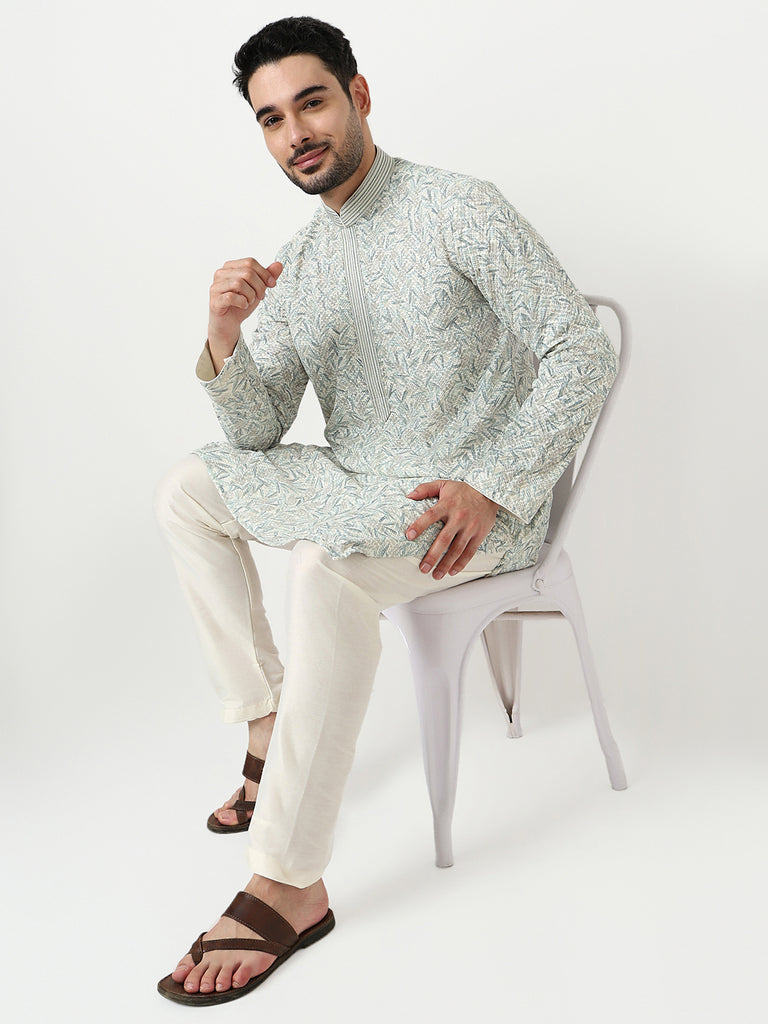 Embroidered Kurta with Pant Set