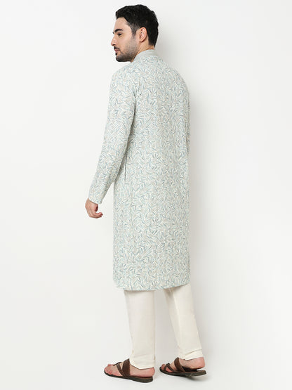 Embroidered Kurta with Pant Set