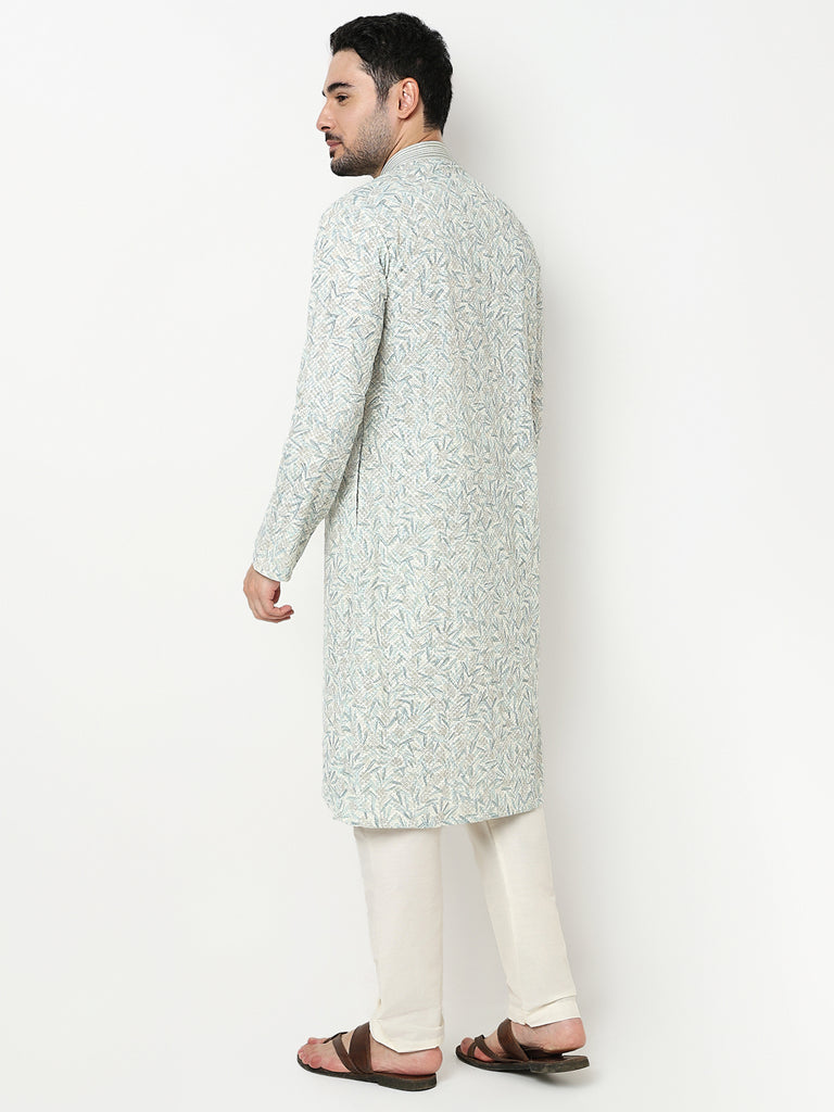 Embroidered Kurta with Pant Set