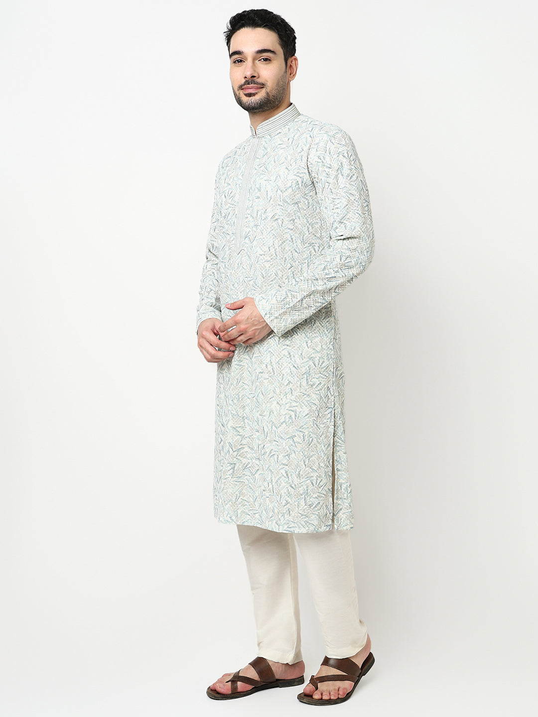 Embroidered Kurta with Pant Set