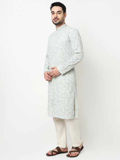 Embroidered Kurta with Pant Set