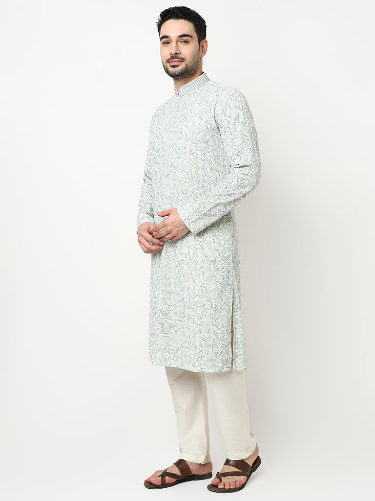 Embroidered Kurta with Pant Set