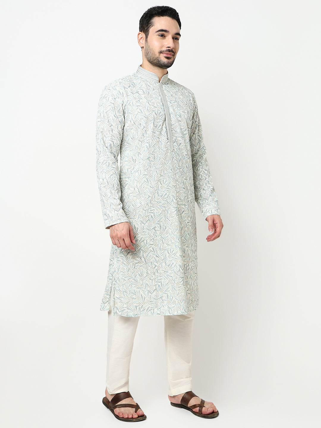 Embroidered Kurta with Pant Set