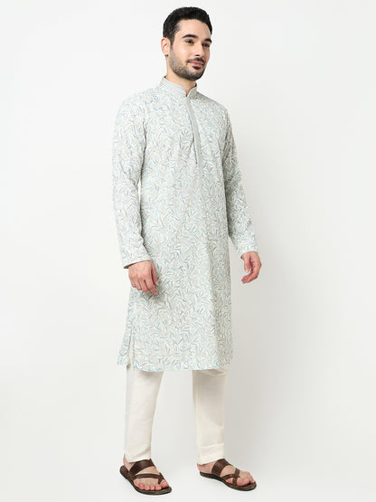 Embroidered Kurta with Pant Set