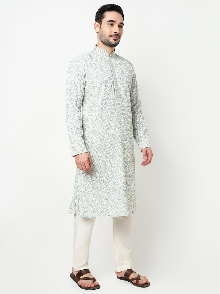 Embroidered Kurta with Pant Set