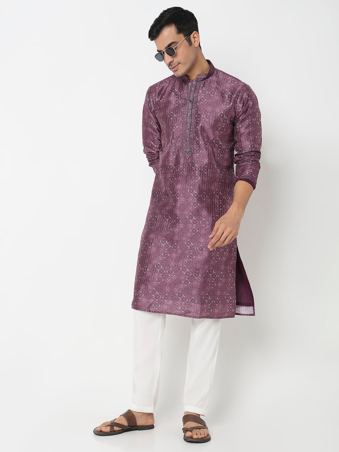 Digital Print Straight Kurta With Pant Set