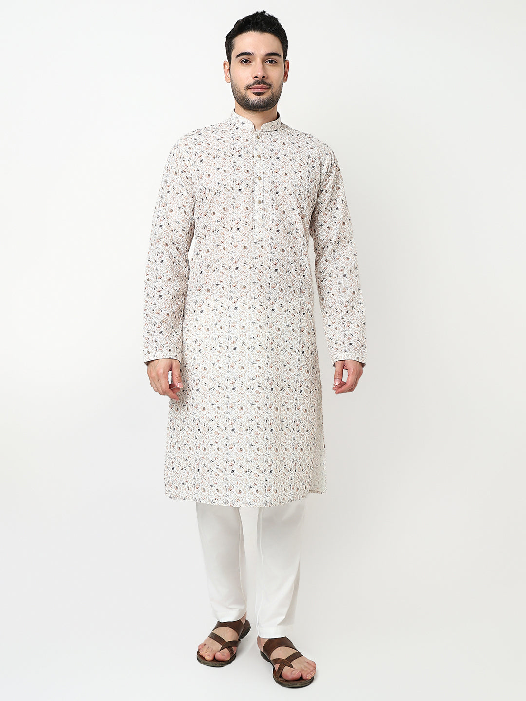 Digital Schiffli Kurta with Pant Set