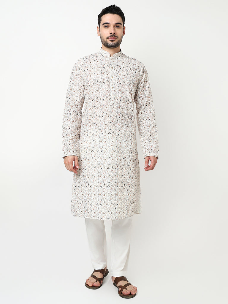 Digital Schiffli Kurta with Pant Set