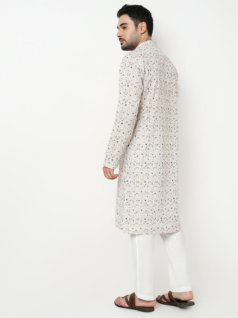 Digital Schiffli Kurta with Pant Set