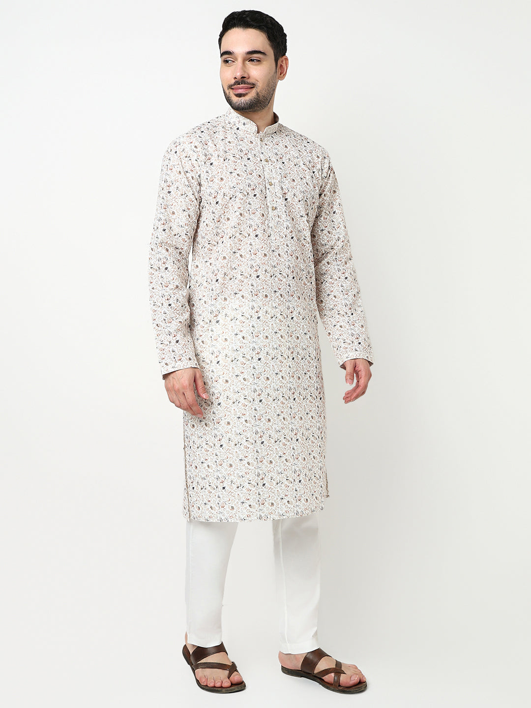 Digital Schiffli Kurta with Pant Set