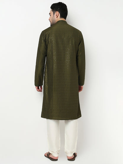 Embroidered Kurta with Pant Set