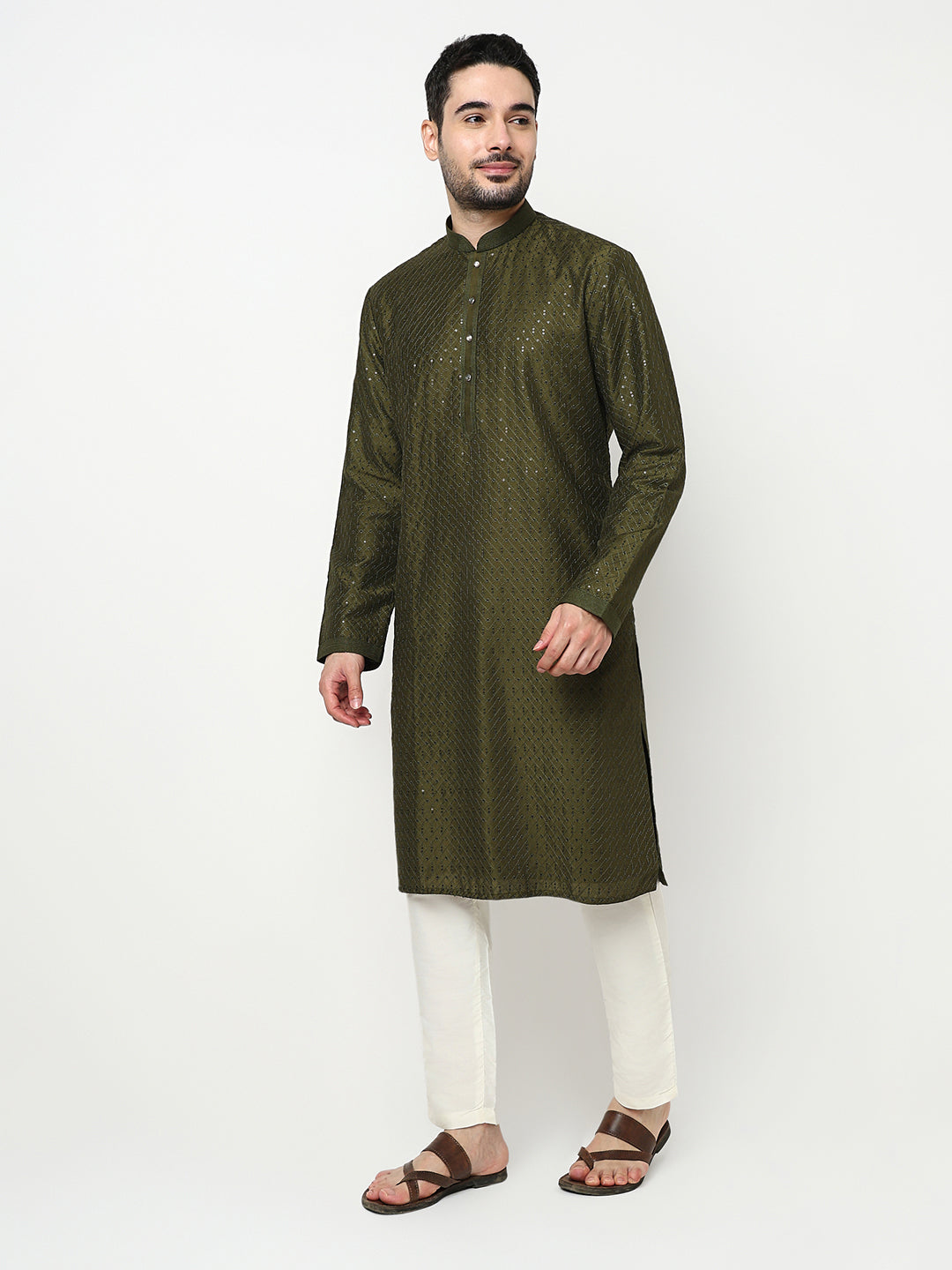 Embroidered Kurta with Pant Set