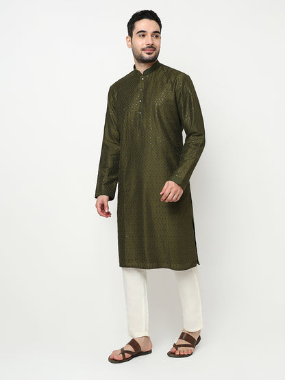 Embroidered Kurta with Pant Set