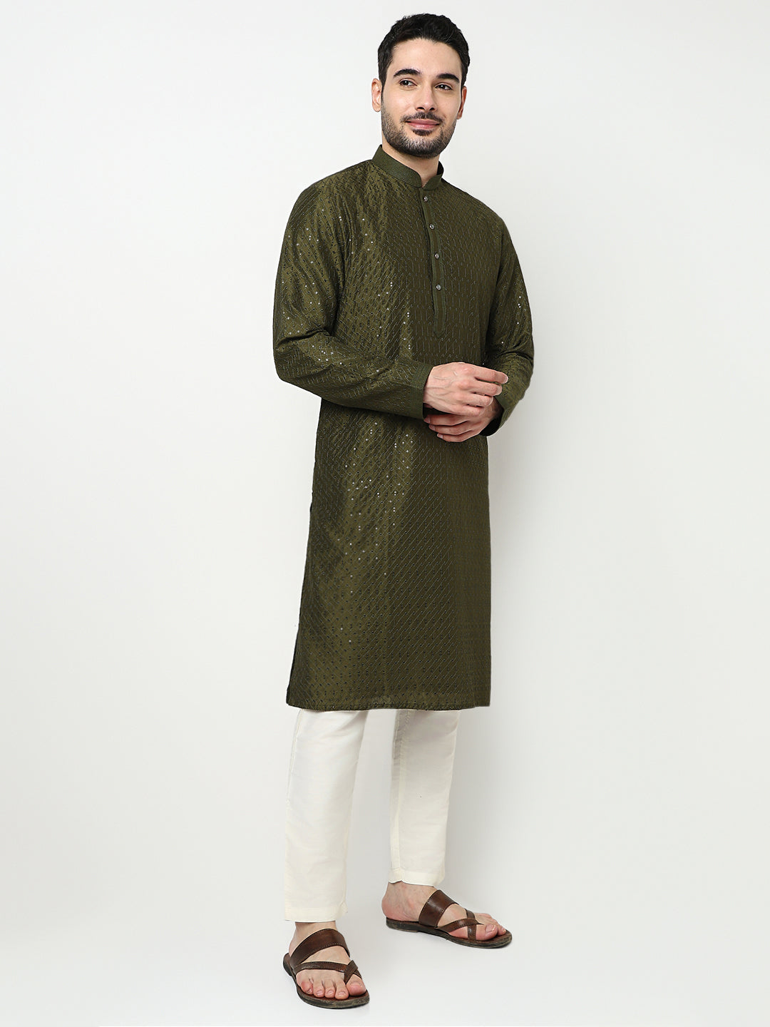 Embroidered Kurta with Pant Set