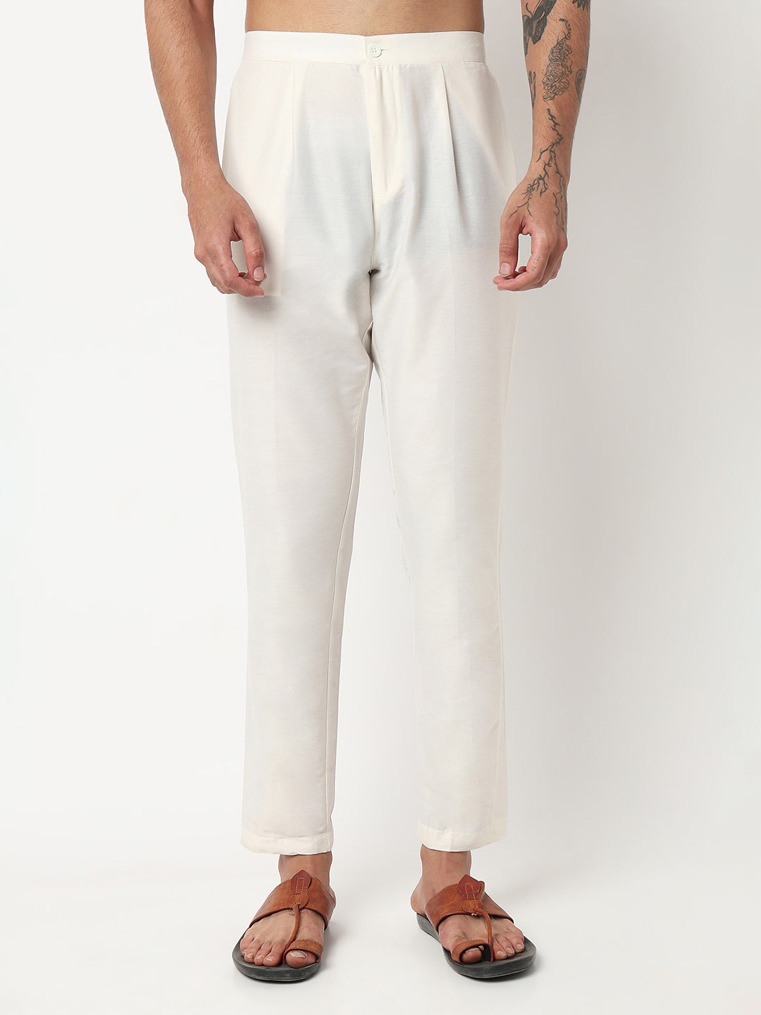 Embroidered Straight Kurta With Pant Set