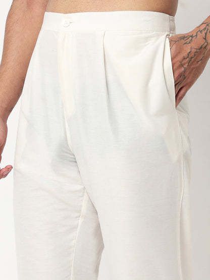 Embroidered Straight Kurta With Pant Set