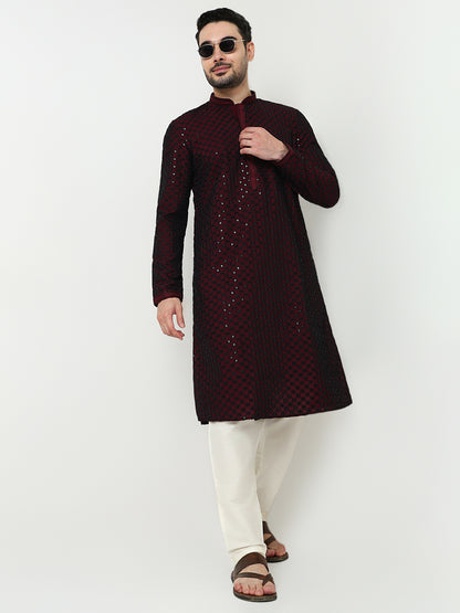 Embroidered Kurta with Pant Set