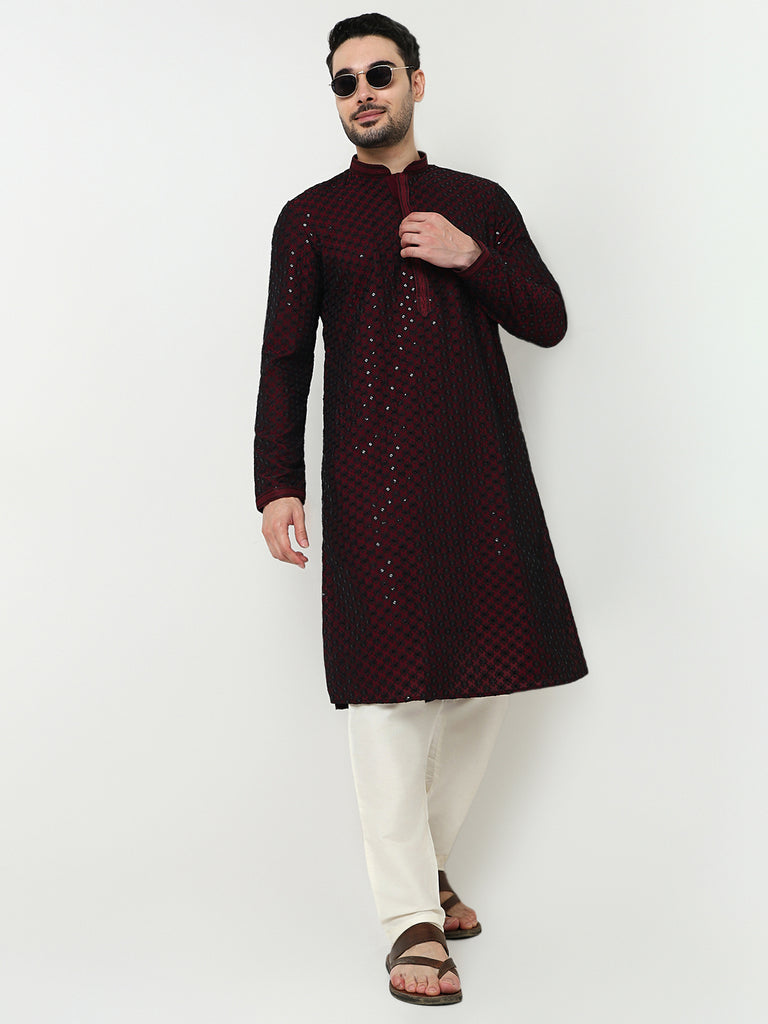 Embroidered Kurta with Pant Set