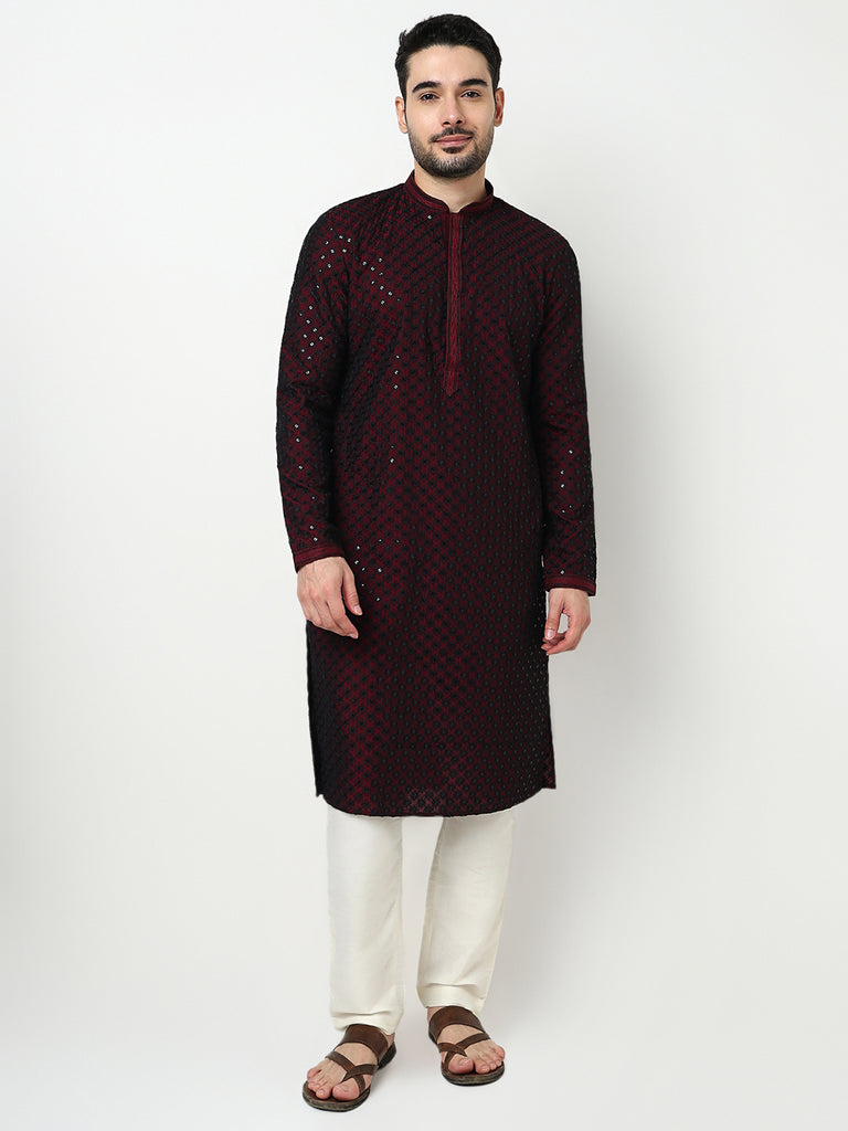 Embroidered Kurta with Pant Set