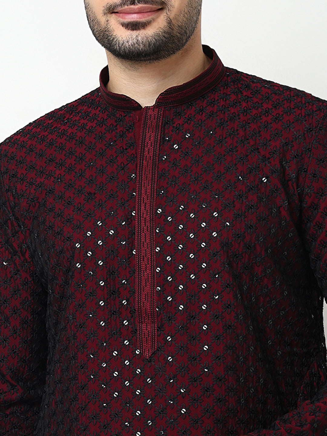 Embroidered Kurta with Pant Set