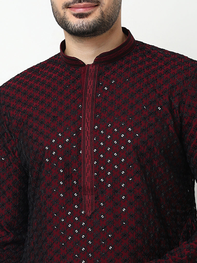 Embroidered Kurta with Pant Set