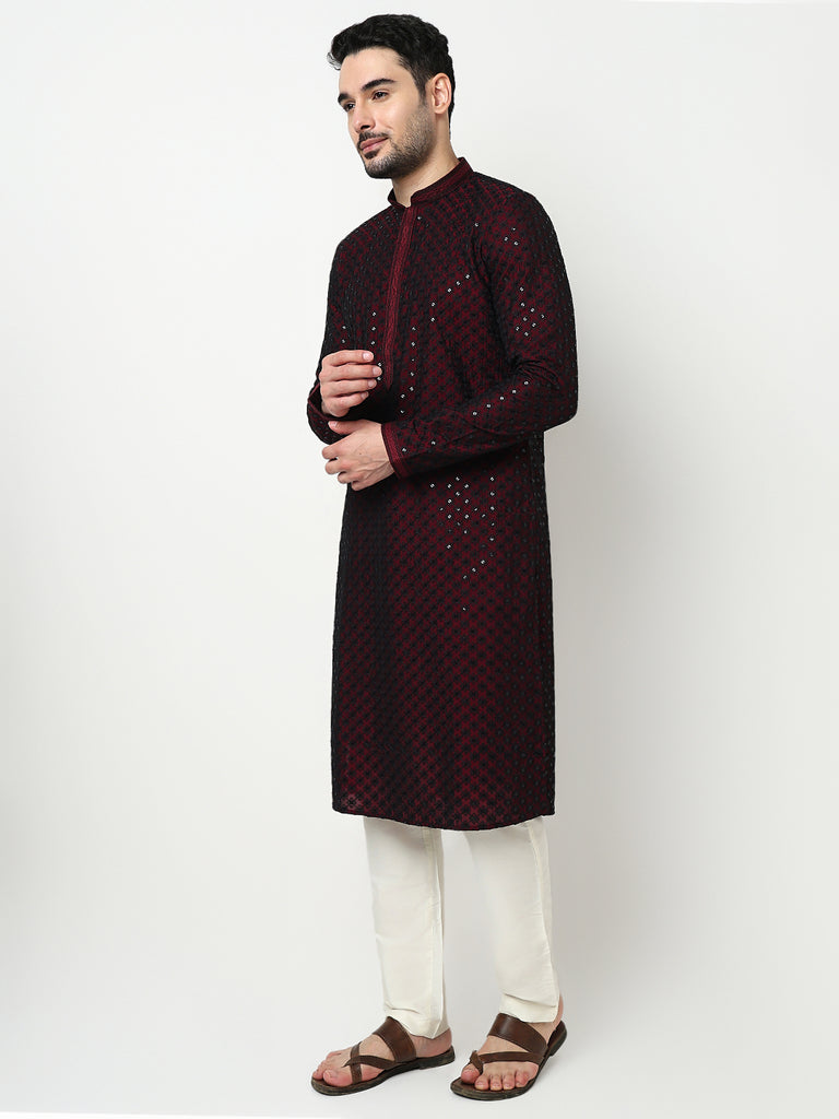 Embroidered Kurta with Pant Set
