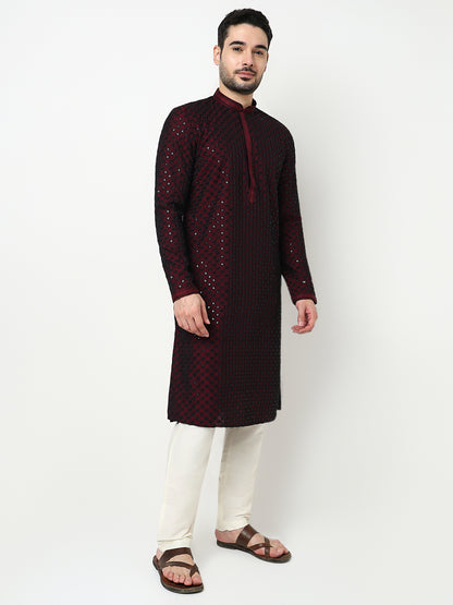 Embroidered Kurta with Pant Set