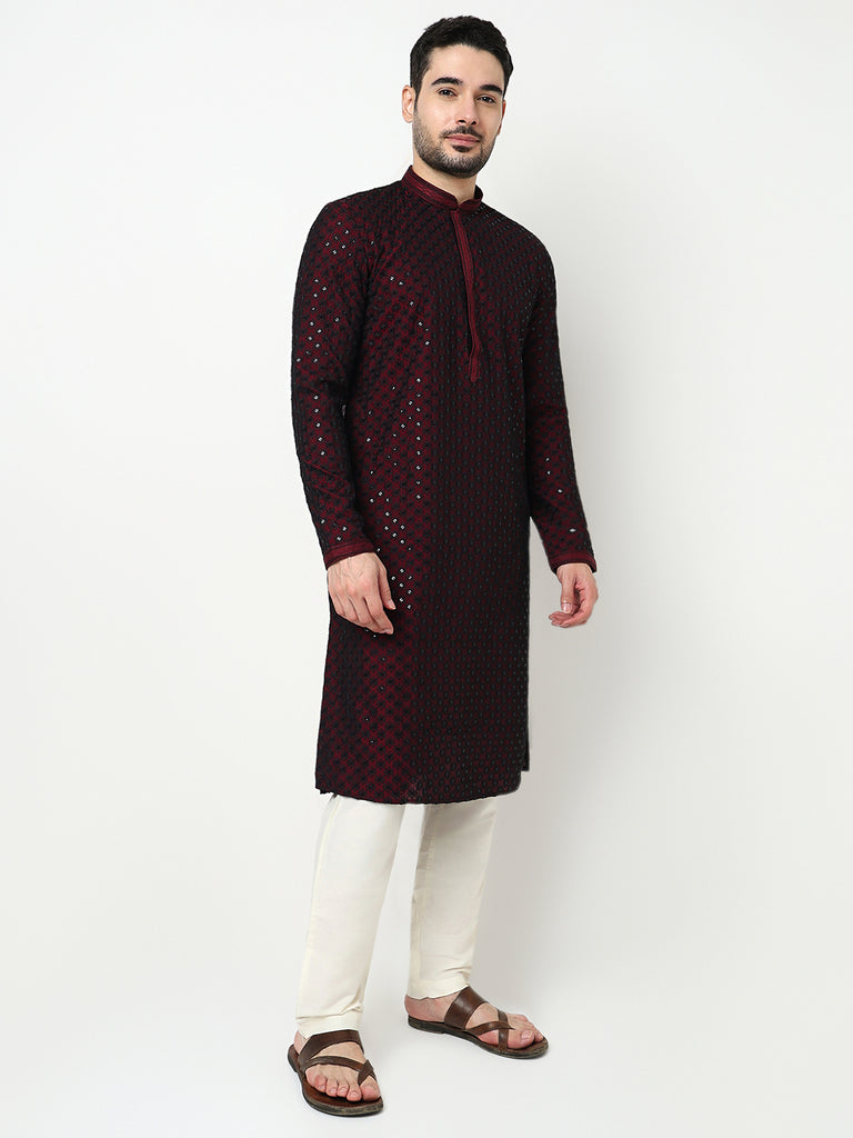 Embroidered Kurta with Pant Set