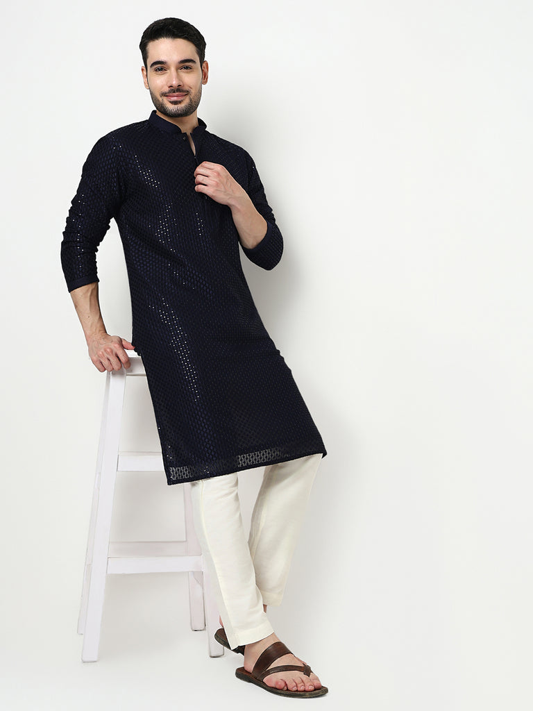 Embroidered Kurta with Pant Set