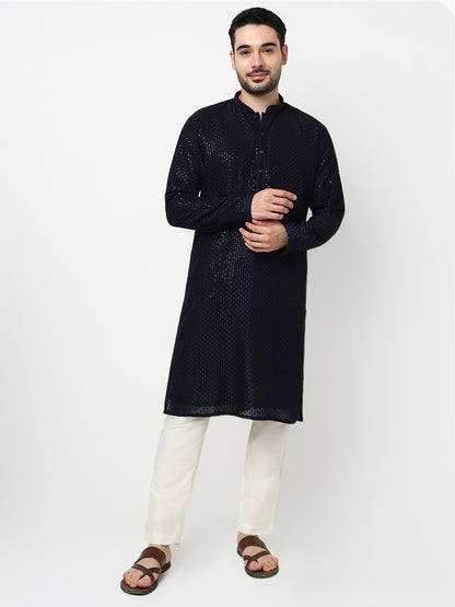 Embroidered Kurta with Pant Set