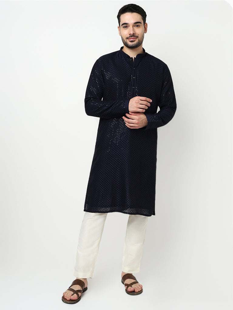 Embroidered Kurta with Pant Set