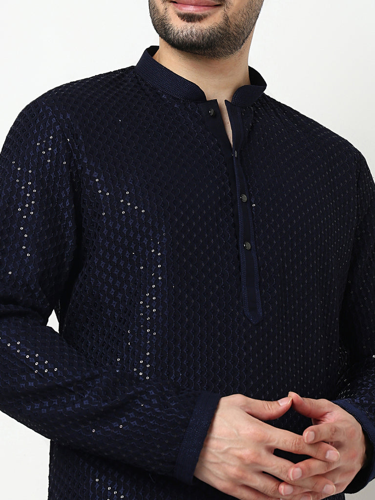 Embroidered Kurta with Pant Set