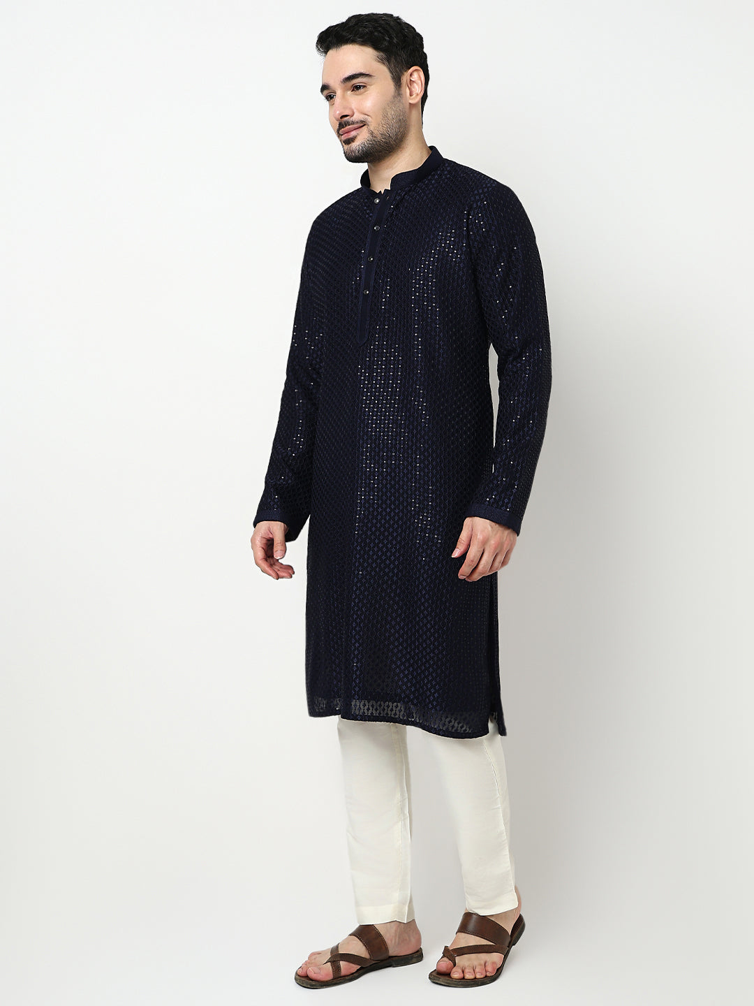 Embroidered Kurta with Pant Set