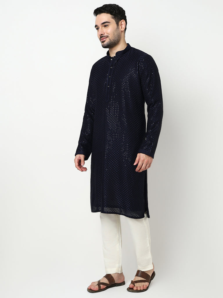 Embroidered Kurta with Pant Set